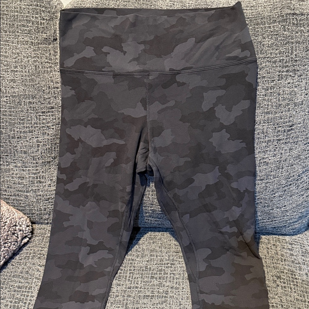 Lululemon Athletica Black Camouflage Leggings
